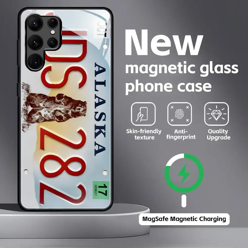 License Plate Magnetic Case for Samsung Galaxy