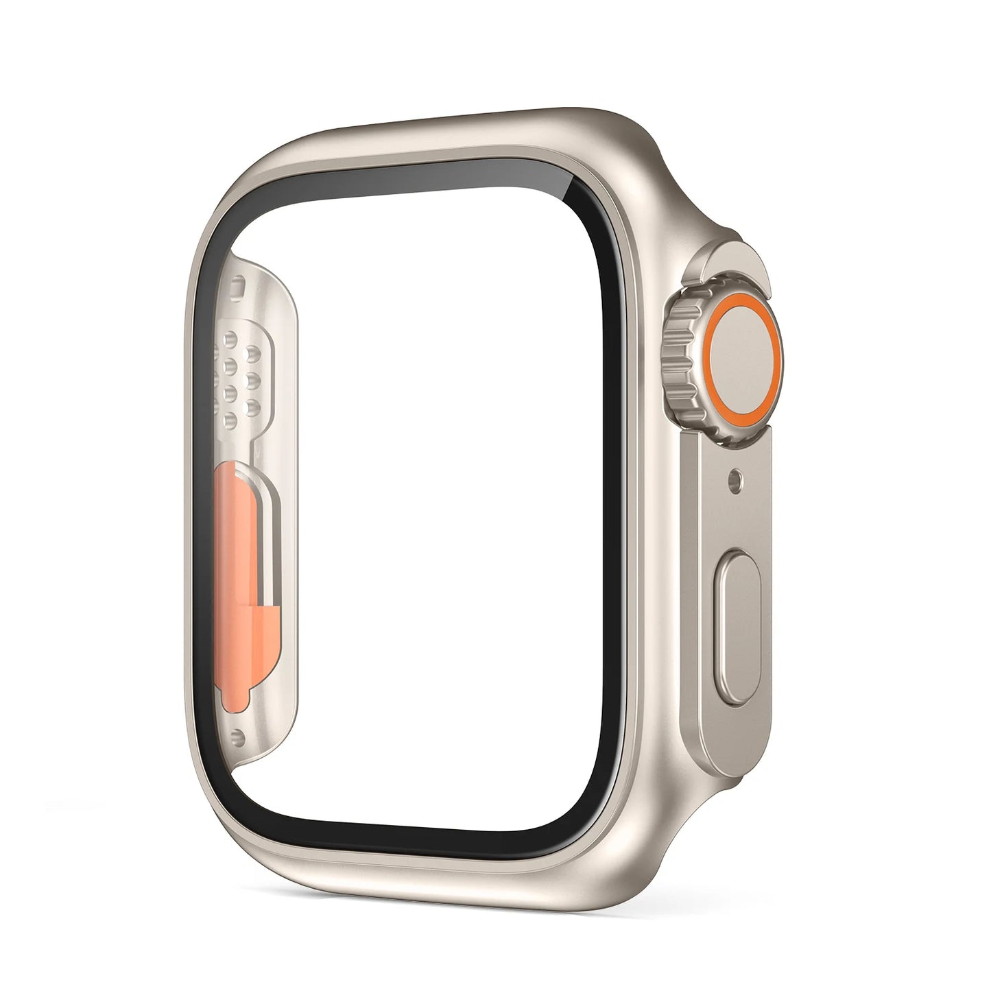 PC Firm Cover for Apple Watch Case 45mm 41mm 44mm 40mm 42mm 38mm Glass Appearance Upgrade ultra iWatch Series 9 8 7 SE SE2 6 5 4