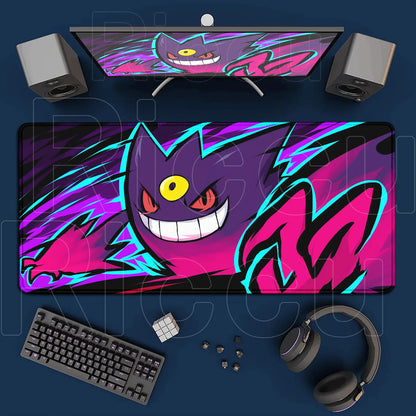 2026 New P-pokemon Gengar Wallpaper Cool Mouse Pad Gaming Large Anime Desk Keyboard Mats Non-slip Rubber Speed E-sports Mousepad