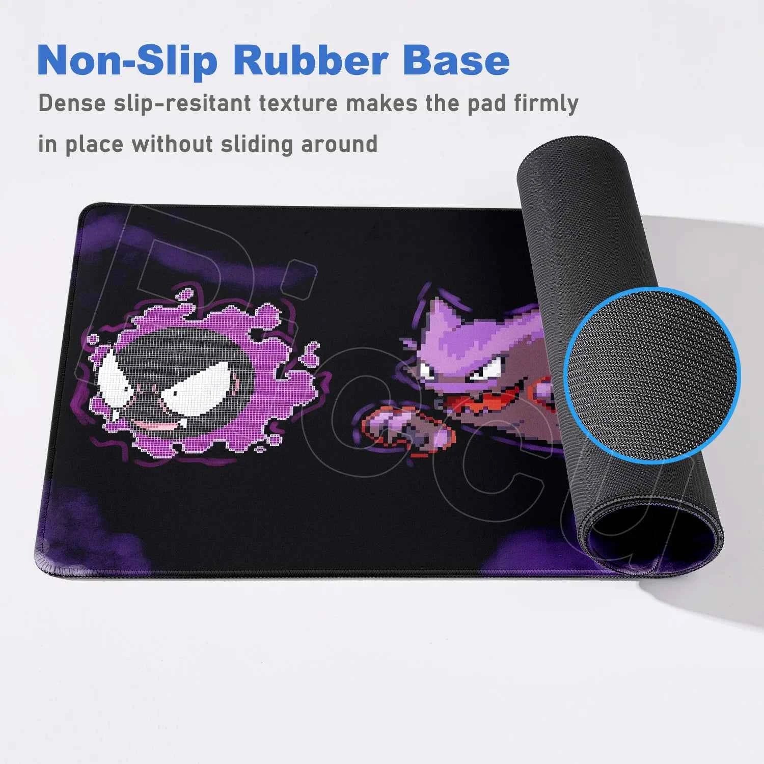 2026 New P-pokemon Gengar Wallpaper Cool Mouse Pad Gaming Large Anime Desk Keyboard Mats Non-slip Rubber Speed E-sports Mousepad