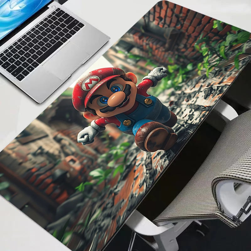 Mouse Pad Anime S-Super M-Mario Gamer Large XXL Tablet Varmilo Keyboard Carpet Kawaii Gaming Accessories Mousepad