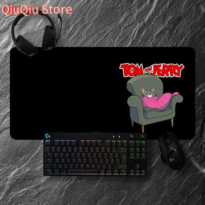 Cartoon Toms and J-Jerry Mousepad Non-slip Lockedge Office Student Gaming Thickened Large Writing Pad Cushion