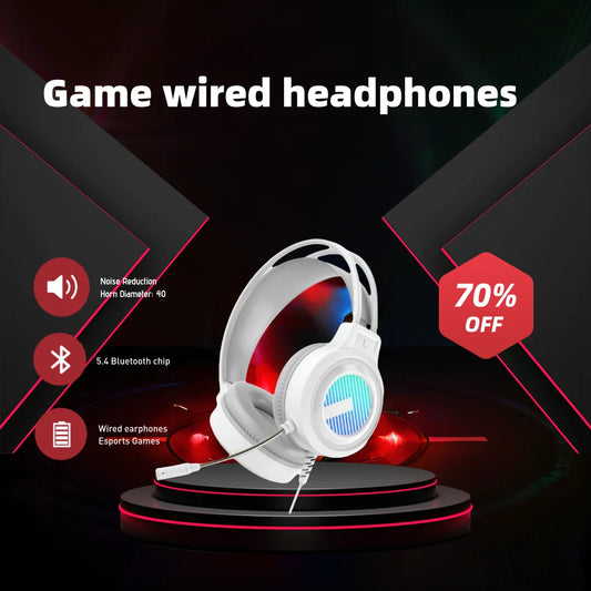 Gaming Headset 7.1 Stereo Virtual Surround Bass Gaming Headset Wired 3.5mm Noise-cancelling Gaming Headset With Microphone