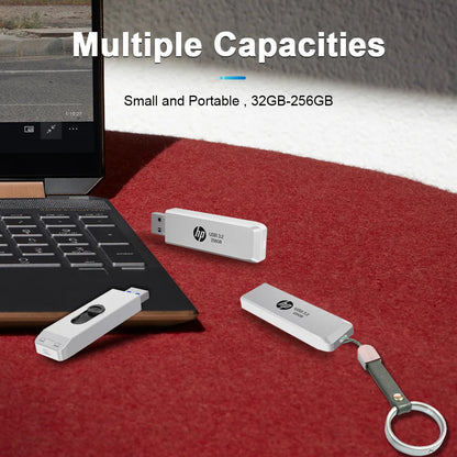 HP USB3.2 Flash Drive 256GB 128GB 64GB 32GB High Speed Sticks External Storage Metal Pen Drive Creative Personality Car Music