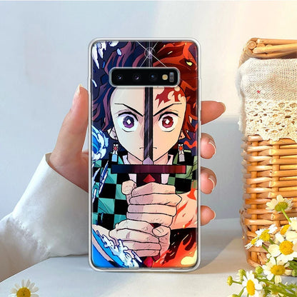 Anime 😈 Slayer Cool Phone Case For Samsung Galaxy S24 S22 S23 Ultra Back Cover
