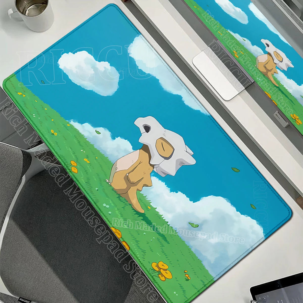 Kawaii Cubone Large Mouse Pad Gamer XXL Pc Keyboard Mouse Mat Tapis Souris Gaming HD P-Pokemons Rubber Mousepad Desk Accessories