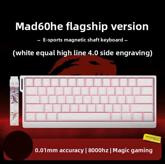 MADLIONS MAD 60/68HE Gaming Magnetic Switch Keyboard 61/68 Key Web Drive 8K Wired Custom Return RT Adjustable Keystroke Hot Swap