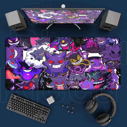 2026 New P-pokemon Gengar Wallpaper Cool Mouse Pad Gaming Large Anime Desk Keyboard Mats Non-slip Rubber Speed E-sports Mousepad