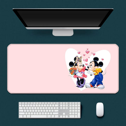 Cute Cartoon Mickey Minnie Mousepad HD Printing Computer Gamers Locking Edge Non-slip Mouse Pad XXL90x40cm Keyboard PC Desk Pad