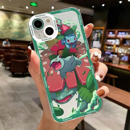 Anime Pokemon Charizard Pikachu Phone Case for IPhone 15 Pro Max 11 12 13 14 Pro Max 14 7 8 Plus XR X XS SE 2 3 Soft Clear Cover