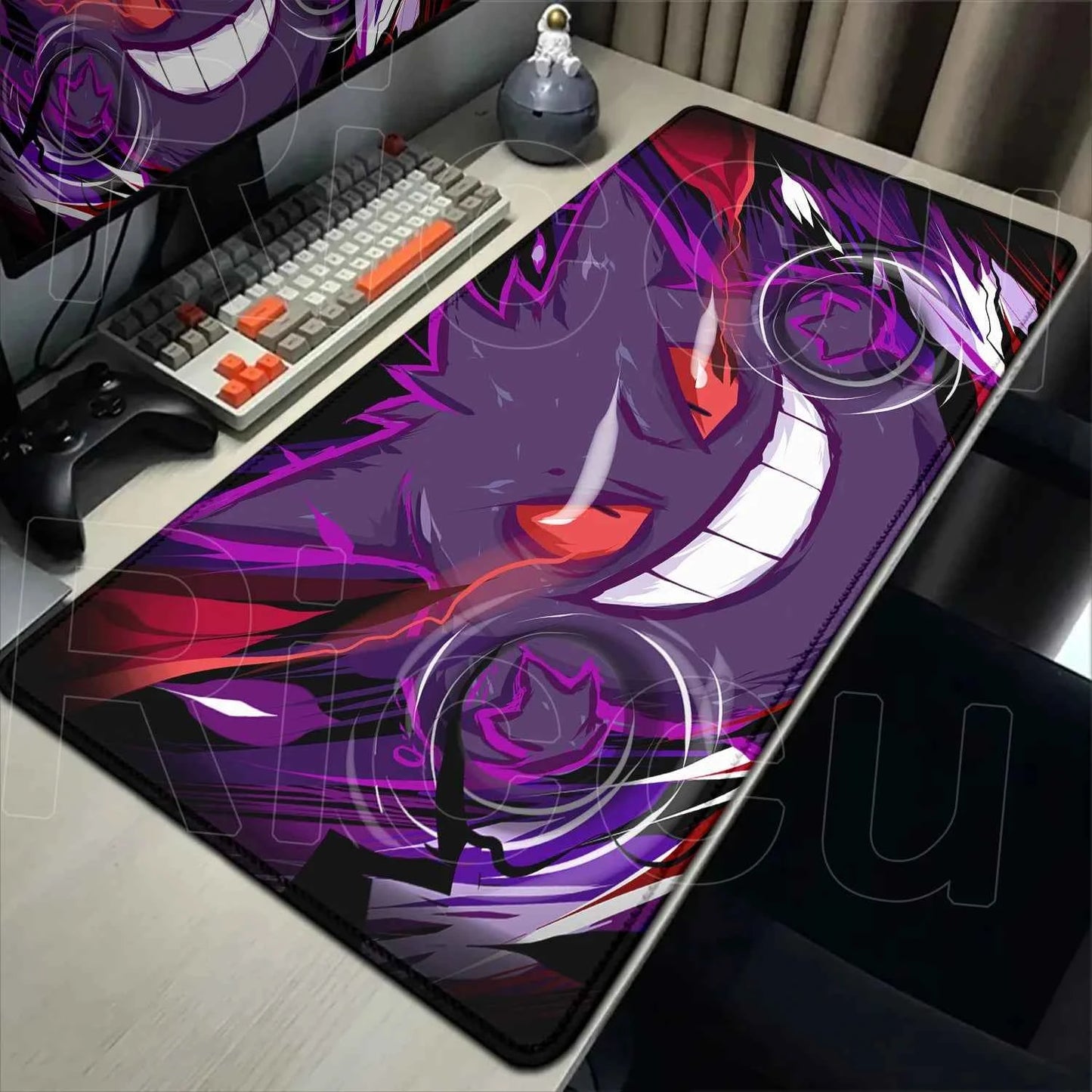 2026 New P-pokemon Gengar Wallpaper Cool Mouse Pad Gaming Large Anime Desk Keyboard Mats Non-slip Rubber Speed E-sports Mousepad
