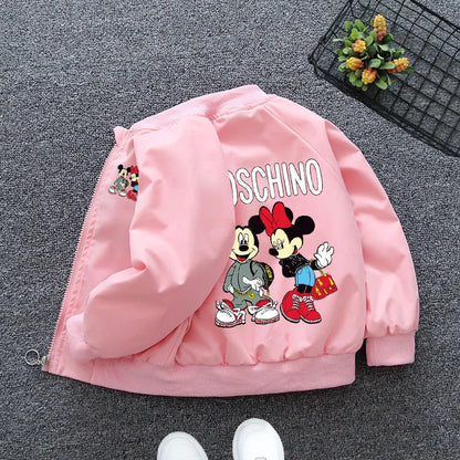 New Spring Baby Boys Girls Jacket Fashion Cartoon Print Outerwear for Kids Clothes Children Windbreaker Coat
