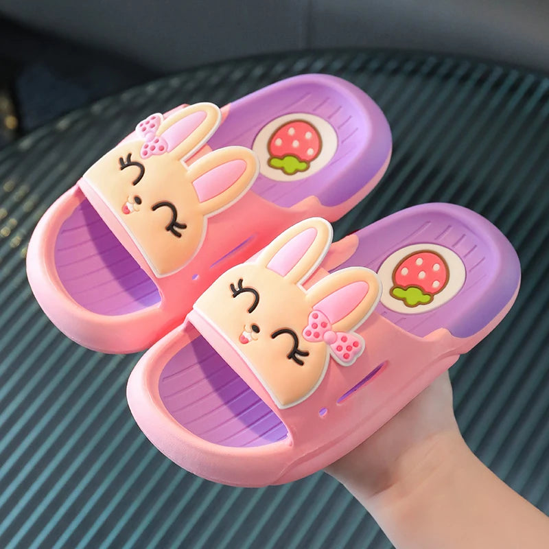 Children slippers summer girl cute home parent-child male dinosaur indoor bathroom anti slip soft sole baby stepping feeling