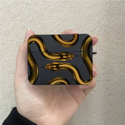 Luxurious Black Snake Earphone Case for Airpods 1 2 3 Pro Colorful Dragon Wireless Headphone Charging Box Cover for Air Pod 3