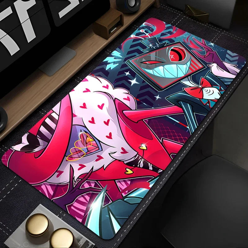 Hazbin Hotel Mouse pad rubber anti-slip computer accessories keyboard pad large desk pad coaster PC carpet Anime Mousepad XL XXL