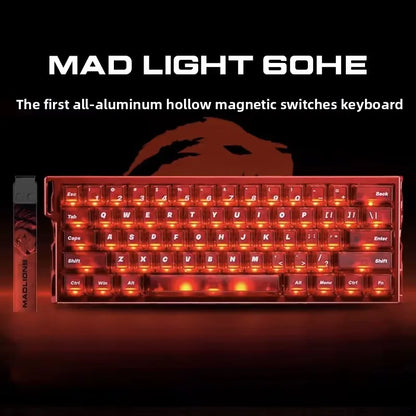 MADLIONS MAD 60/68HE Gaming Magnetic Switch Keyboard 61/68 Key Web Drive 8K Wired Custom Return RT Adjustable Keystroke Hot Swap