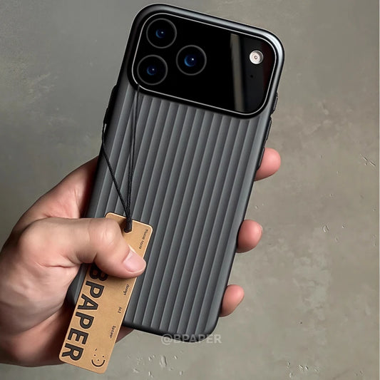 Hard Back Case For iphone 17 16 Pro Max 17 16 Pro Natural Titanium glossy Color corrugated stripe anti-fingerprint Luxury Cover