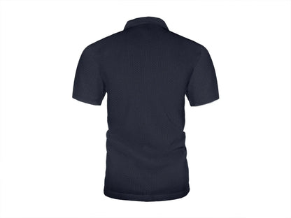 Cool Breeze Men’s Summer Ice Silk Lapel Pocket Polo Shirt