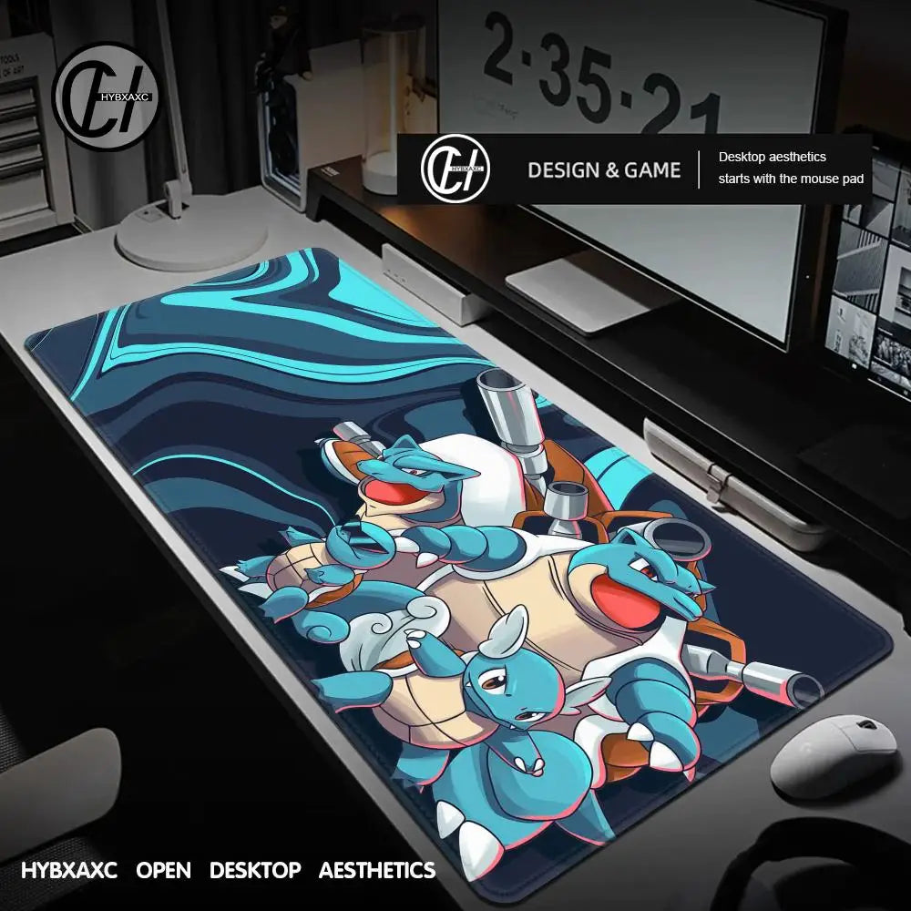 Anime Pokemon Mouse Pad Gengar Greninja Mewtwo Charizard Eevee XXL Mousepad Computer Keyboard Pad Manga Accessories Desk Mat