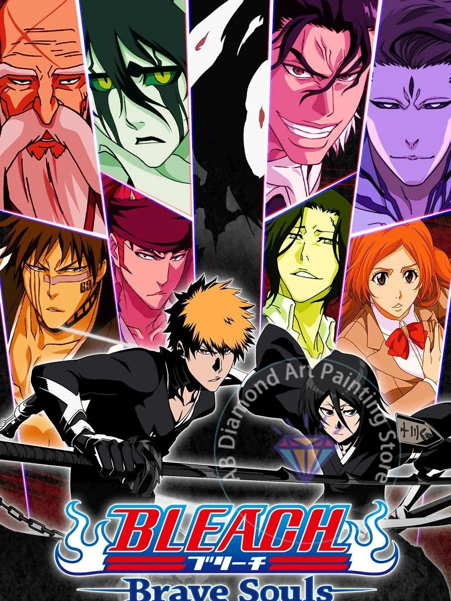 B-Bleach Anime Diamond Painting Kit 5D DIY Diamond Embroidery Handmade Art Children's Exquisite Gift Crafts Home Decoration