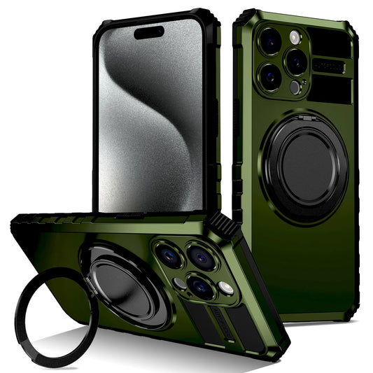 Luxury Shockproof Armor Case For iPhone 16 15 14 13 12 11 Pro Max 16Pro 15Pro 14Pro For Magsafe Mag Safe Wireless Charge Cover