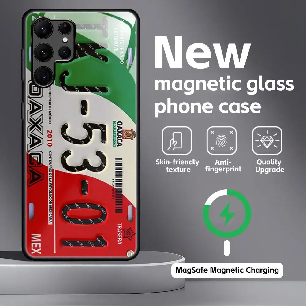 License Plate Magnetic Case for Samsung Galaxy