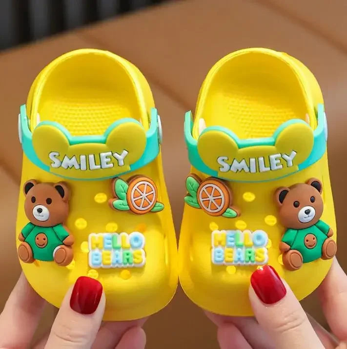 2024 Summer Baby Girl Sandals Cute Cartoon Slippers Newborn Infant Indoor Bath Anti-slip Shoes Baby Boy Beach Sandals