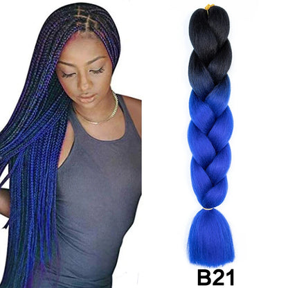Jumbo Braiding Hair Synthetic Crochet Braids Hair Knotless Braids For Box Braids Senegales Tribal Braids Yaki Hair Extensions