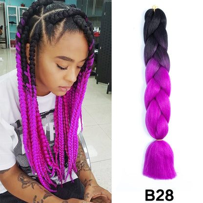 Jumbo Braiding Hair Synthetic Crochet Braids Hair Knotless Braids For Box Braids Senegales Tribal Braids Yaki Hair Extensions