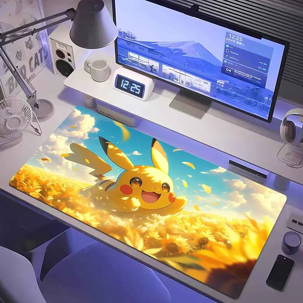 Anime Pokemon Desk Mat Mousepad - Gaming Mouse Pad for Computer Desks Office Accessories Keyboard Gaming Fan Art