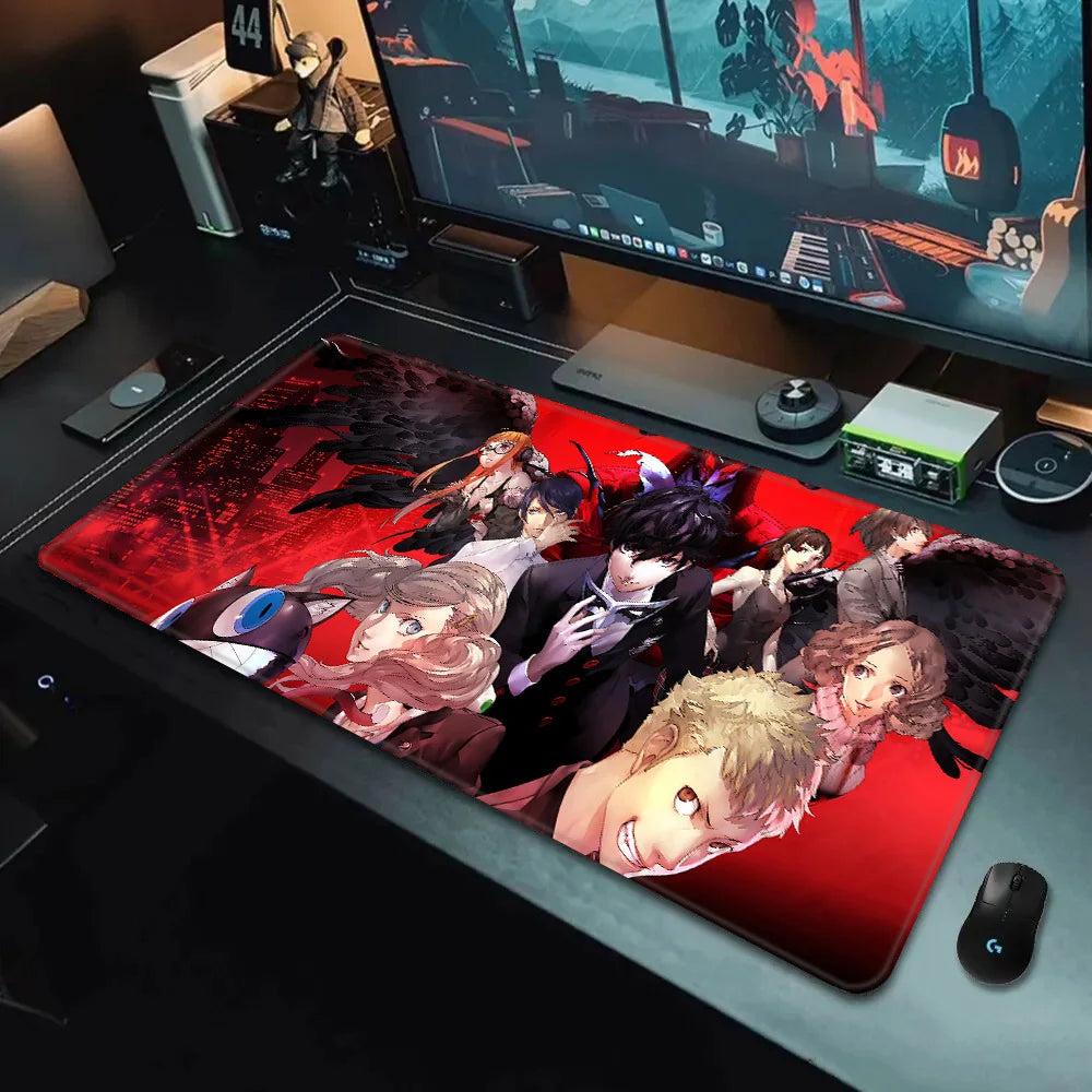 Game Persona P5 Mousepad HD Printing Computer Gamers Locking Edge Non-slip Mouse Pad XXL90x40cm Keyboard PC Desk Pad
