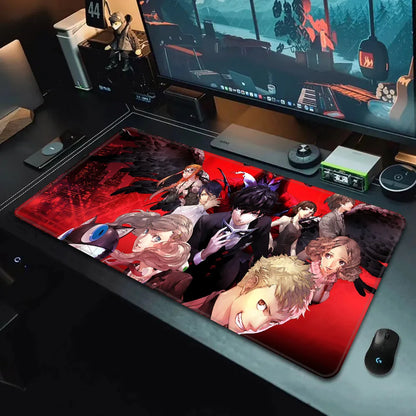 Game Persona P5 Mousepad HD Printing Computer Gamers Locking Edge Non-slip Mouse Pad XXL90x40cm Keyboard PC Desk Pad