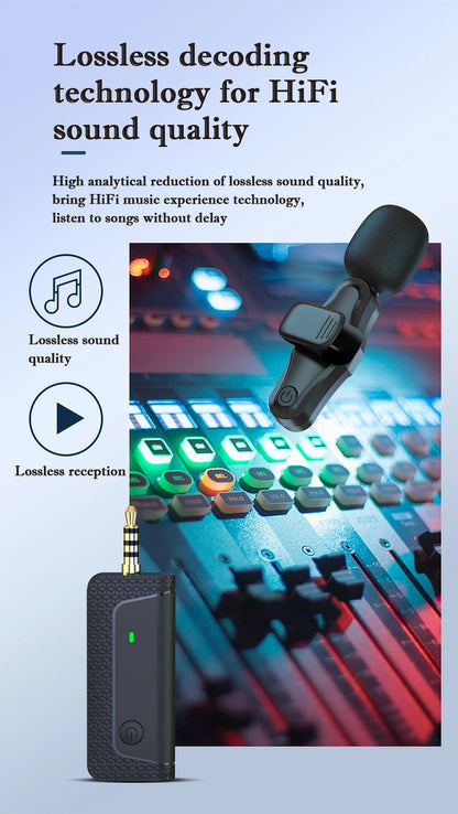 K35/Pro Wireless Mic Lavalier Micro Mini Professional Microphone for Camera Cell Mobile Phone Record Video Speaker Smartphone Re