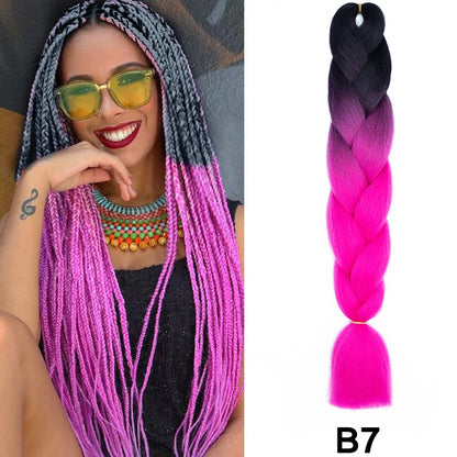 Jumbo Braiding Hair Synthetic Crochet Braids Hair Knotless Braids For Box Braids Senegales Tribal Braids Yaki Hair Extensions