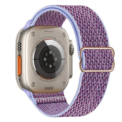 Nylon Band for Apple Watch Straps 44mm 45mm Ultra 2 49mm Series 10 8 7 38/42mm/46mm Elastic Bracelet iWatch 9 6 5 4 3 Se 40/41mm