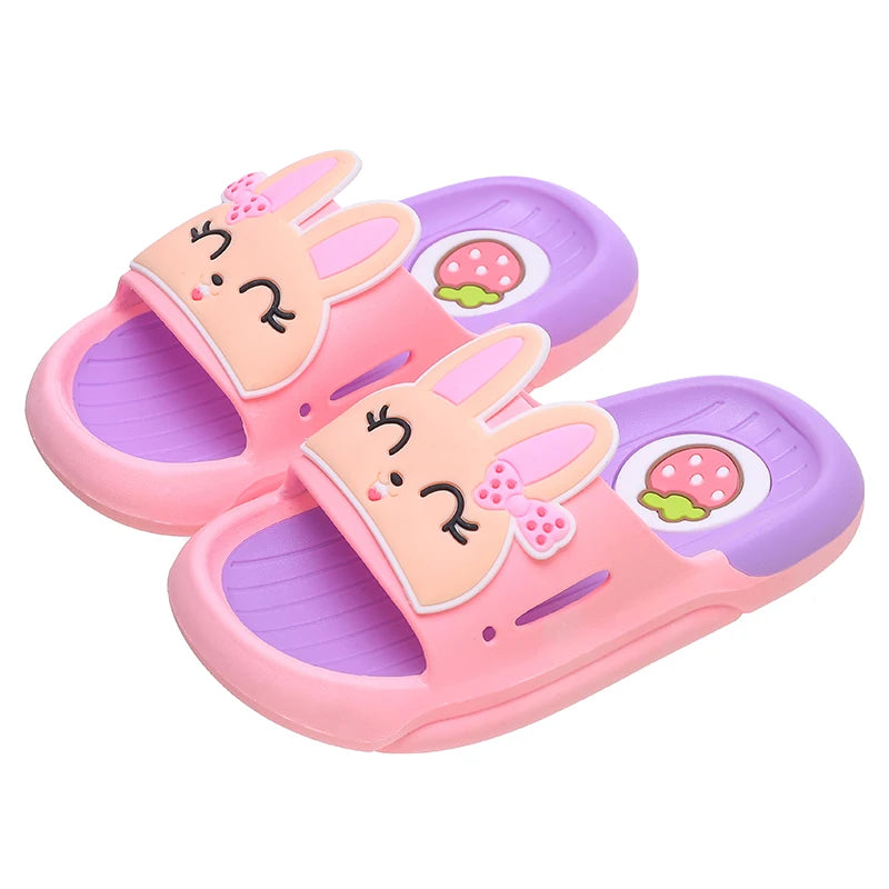 Children slippers summer girl cute home parent-child male dinosaur indoor bathroom anti slip soft sole baby stepping feeling