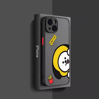 Cartoon Phone Case For-B-BT21s- Phone Case for iPhone 14 11 12 13 Mini Pro Max 8 7 Plus X XR XS MAX Translucent Matte Cover