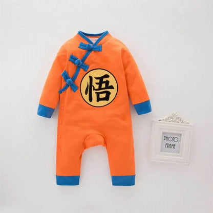 2026 Spring New Baby Boy Romper Cotton Chinese style Long Sleeve Romper Newborn Overalls Baby Clothes 0-2Y E12391