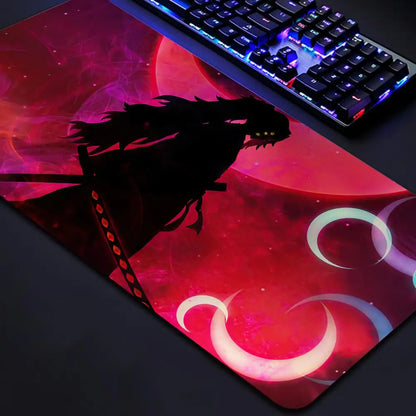 Anime Kawaii Demon Slayer Kokushibo Game Large Mouse Pad PC Accessories Anti Slip Keyboard Rubber Mousepad Office Soft Table Mat