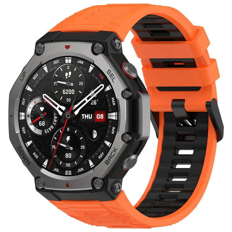 Silicone Strap For Amazfit T-rex 3 Smart Watch WristBand Sport Band For Huami Amazfit T-rex 3 Bracelet Accessories Correa