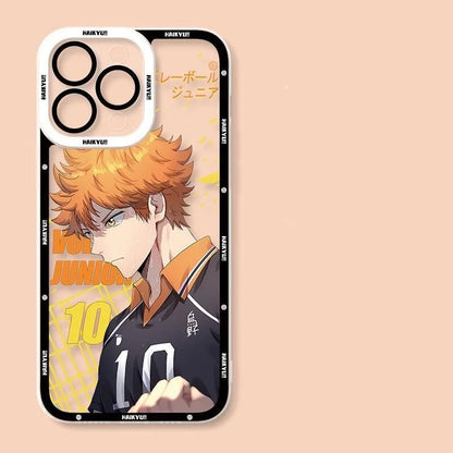 Haikyuu Volleyball Japan Anime Phone Case Transparent Phone Case for IPhone 16 15 14 12 11 Pro Max 13 Mini XR XS X 7 8 Plus SE