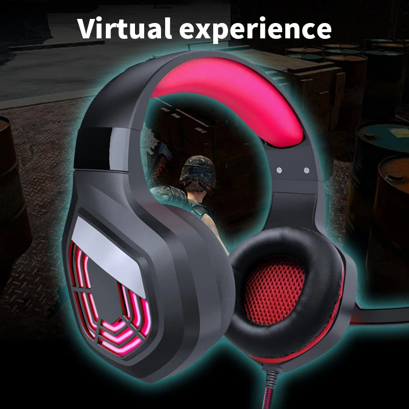 G7 Gaming Headset With Noise-cancelling Microphone Surround Sound 3.5mm Wired LED Lights Gaming Headset For Gamers PC Laptop