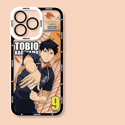 Haikyuu Volleyball Japan Anime Phone Case Transparent Phone Case for IPhone 16 15 14 12 11 Pro Max 13 Mini XR XS X 7 8 Plus SE