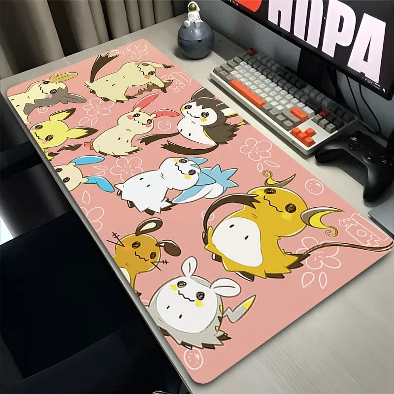 Mouse Pad Gaming Carpet P-pokemon Mimikyu Anime Keyboard Pads PC Mousepad Mouse Pads Laptop Extended Desk Mat for LOL Gamer Gift
