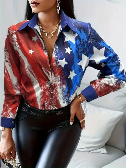 Autumn New Women's Shirts Elegant Ladies Fashion Printing Loose Long-sleeved Butterfly Pattern Casual Models Women's Shirts