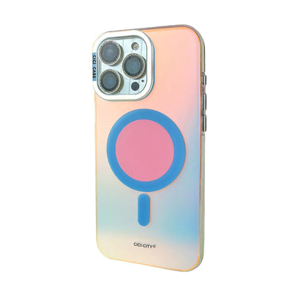 Luxury Fashion Matte Color Changing Magsafe Phone Cases for iPhone 17 Air 16 15 Pro Max 14 13 Magnetic Wireless Charge Cover