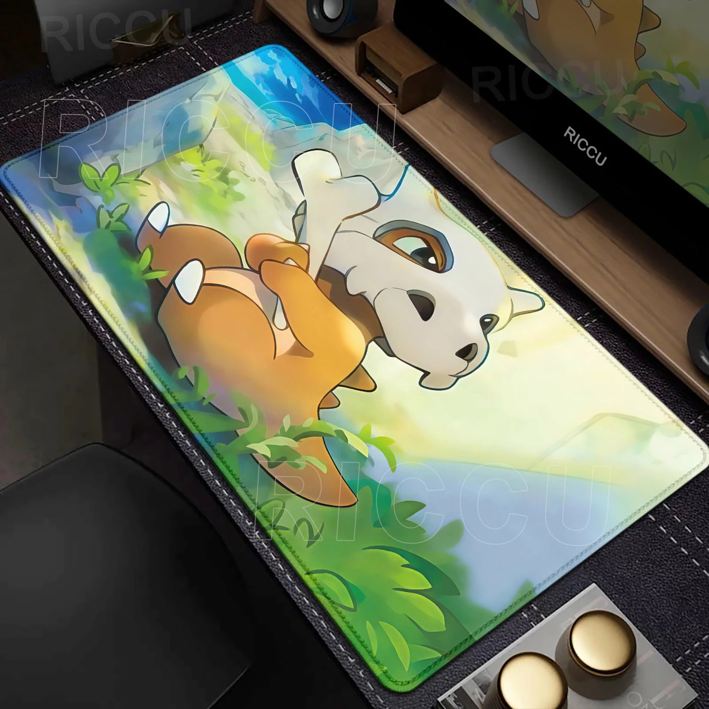 Kawaii Cubone Large Mouse Pad Gamer XXL Pc Keyboard Mouse Mat Tapis Souris Gaming HD P-Pokemons Rubber Mousepad Desk Accessories