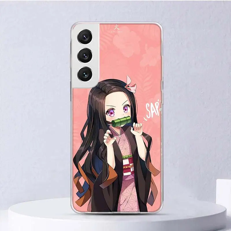 Demon😈Slayer Soft Case For Samsung Galaxy S24 S23 S22 S21 Ultra S20 FE S10 Plus Phone Cover S9 S8 + S10E Funda
