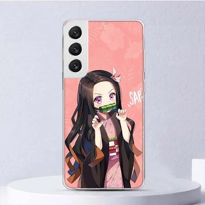 Demon😈Slayer Soft Case For Samsung Galaxy S24 S23 S22 S21 Ultra S20 FE S10 Plus Phone Cover S9 S8 + S10E Funda