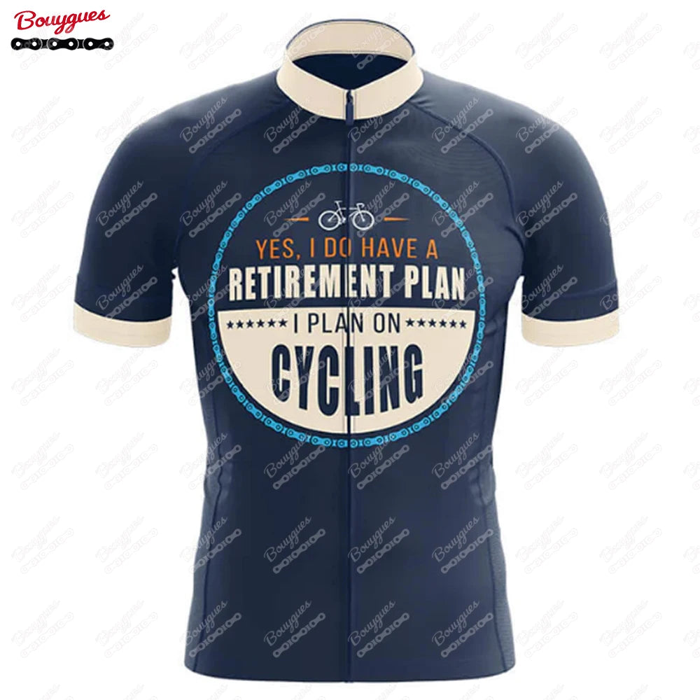 Men’s Short Sleeve Reflective MTB Cycling Jersey - Perfect for Retirement Plan enthusiasts, this Pro Team Downhill Mountain Bicycle Clothing is ideal for Summer rides